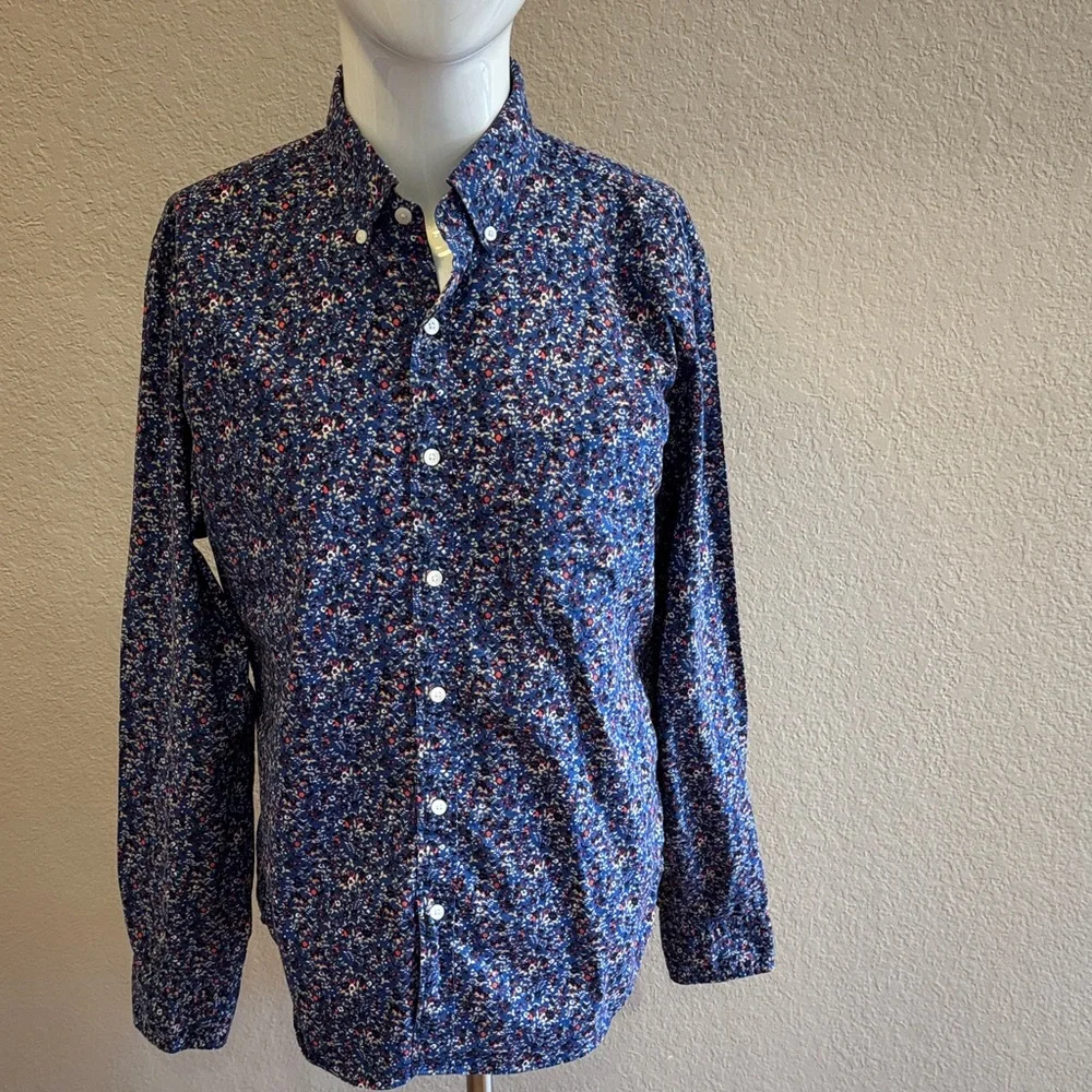 J. Crew Multicolor Floral Men's Shirt size large slim‎
